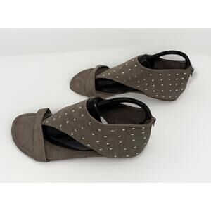 American Eagle Womens Tan Brown gladiator Sandal Flip-Flops Sequins Sz 8 Mint￼